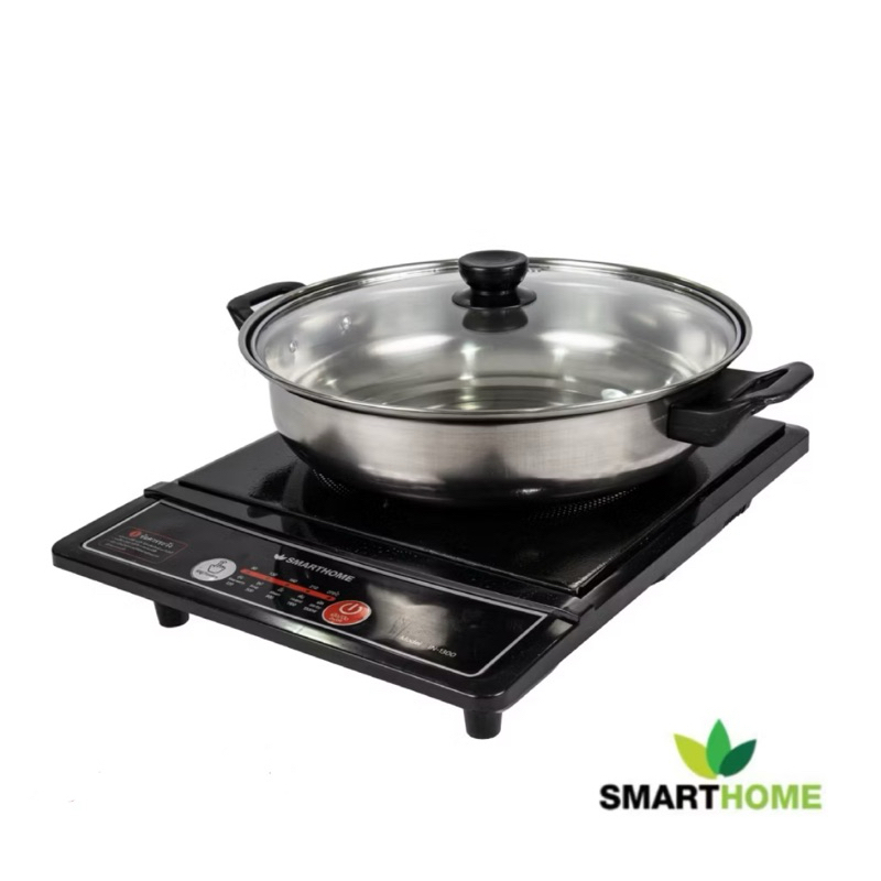Smarthome เตาแม่เหล็กไฟฟ้า 1300W พร้อมหม้อและฝาแก้ว รุ่น IN-1300