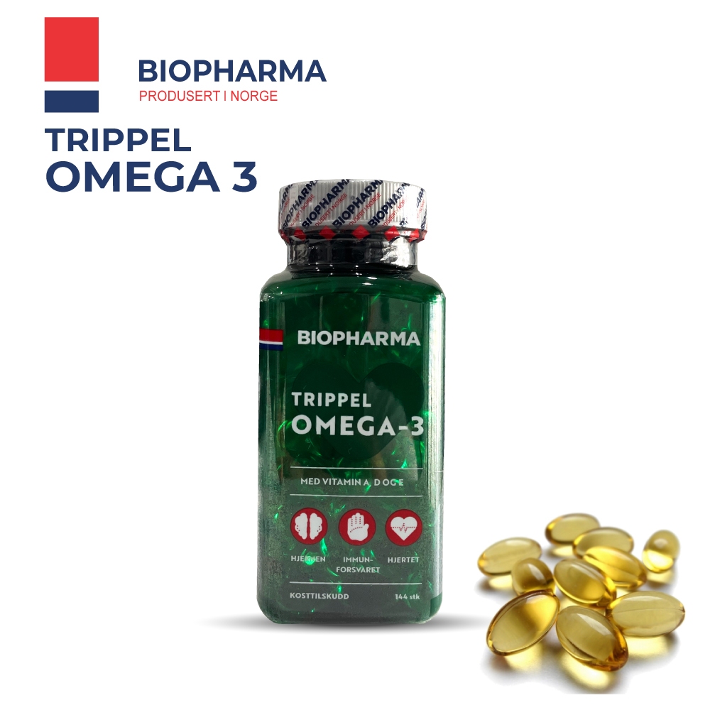 น้ำมันปลา โอเมก้า3 นอร์เวย์ Fish oil Biopharma Triple Omega-3 พร้อมส่ง