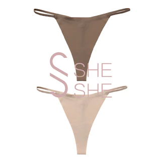 【sheshe】#D-011 พลัสไซส์ ผู้หญิงไม่มีรอยต่อ G-String แต่งหัวเข็มขัด เซ็กซี่ ไร้รอยต่อสําหรับผู้หญิงเอวต่ําและ