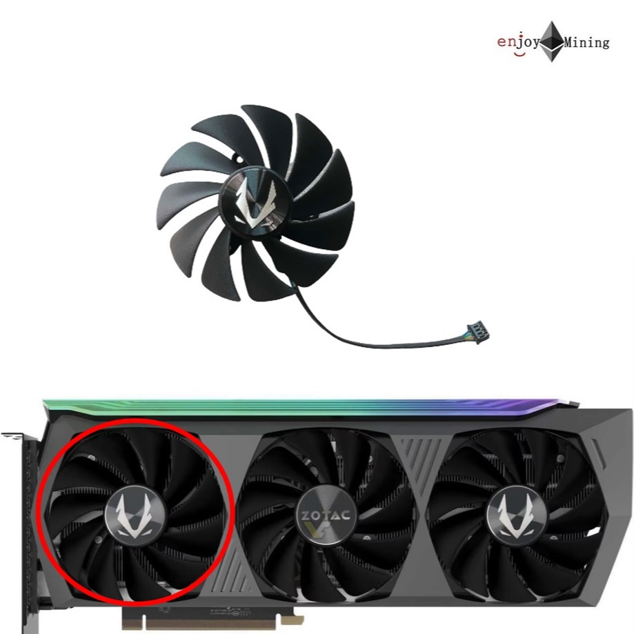 พัดลมการ์ดจอ Zotac RTX 3070 3070ti 3080 3080ti 3090 AMP Holo Graphics Fan GA92S2U