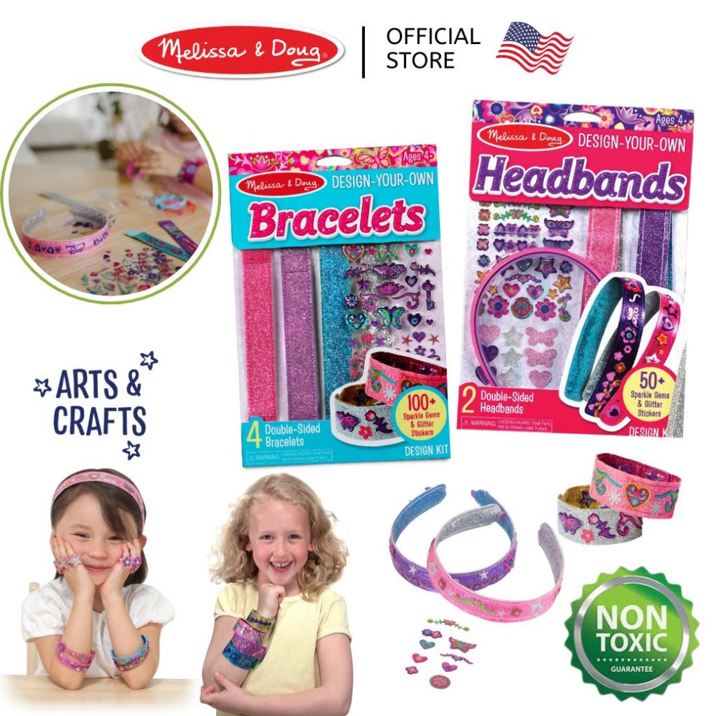 (ของแท้ USA) ของเล่นศิลปะ เด็ก งานประดิษฐ์ DIY กำไล ที่คาดผม Tiaras Headband Bracelet Melissa & Doug