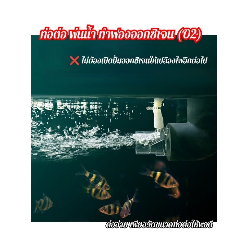 ท่อต่อ พ่นน้ำ สร้างฟองอากาศ O2 by Mofish Aquarium
