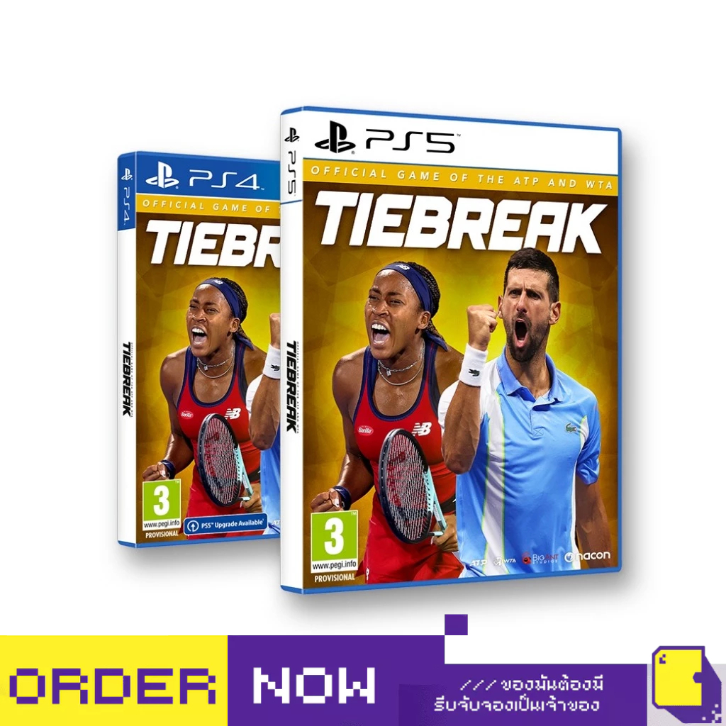 [+..••] พร้อมส่ง | PS4 / PS5 TIEBREAK: THE OFFICIAL GAME OF THE ATP AND WTA (เกม PlayStation™ 🎮)