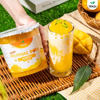 Tenju ไข่มุกป๊อป รสมะม่วง1.2 กิโลกรัม มุกป๊อป Mango popping boba topping (ตรา เทนจู)