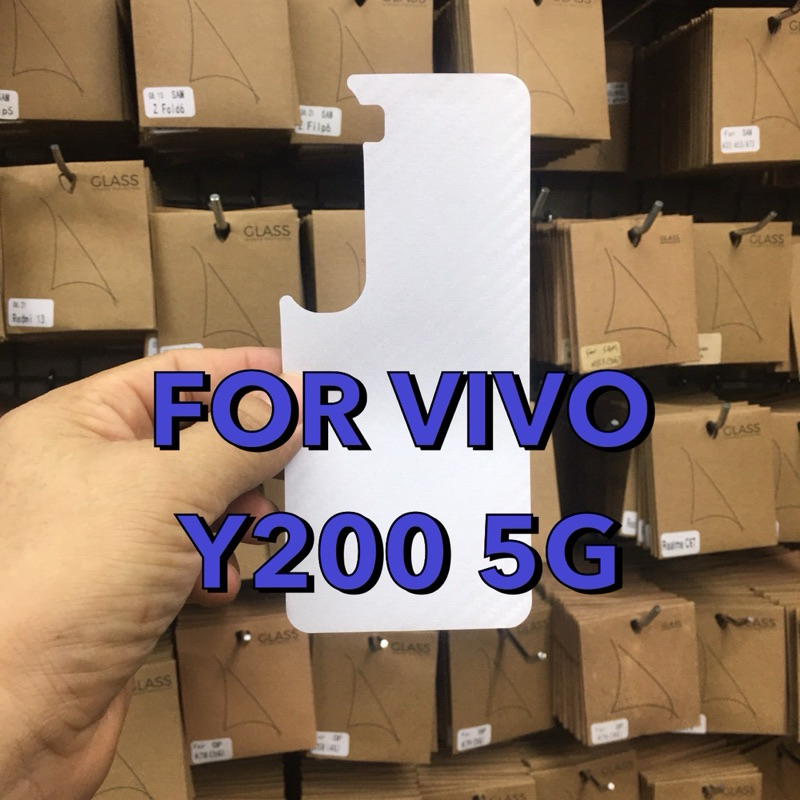 ฟิล์มหลังเคฟล่า ViVO Y200 (5G) / Y19s /Y300(5G) กันรอยด้านหลังเป็นลายเคฟล่า กันรอยขีดข่วน ตรงรุ่นพร้อมส่งจากไทย