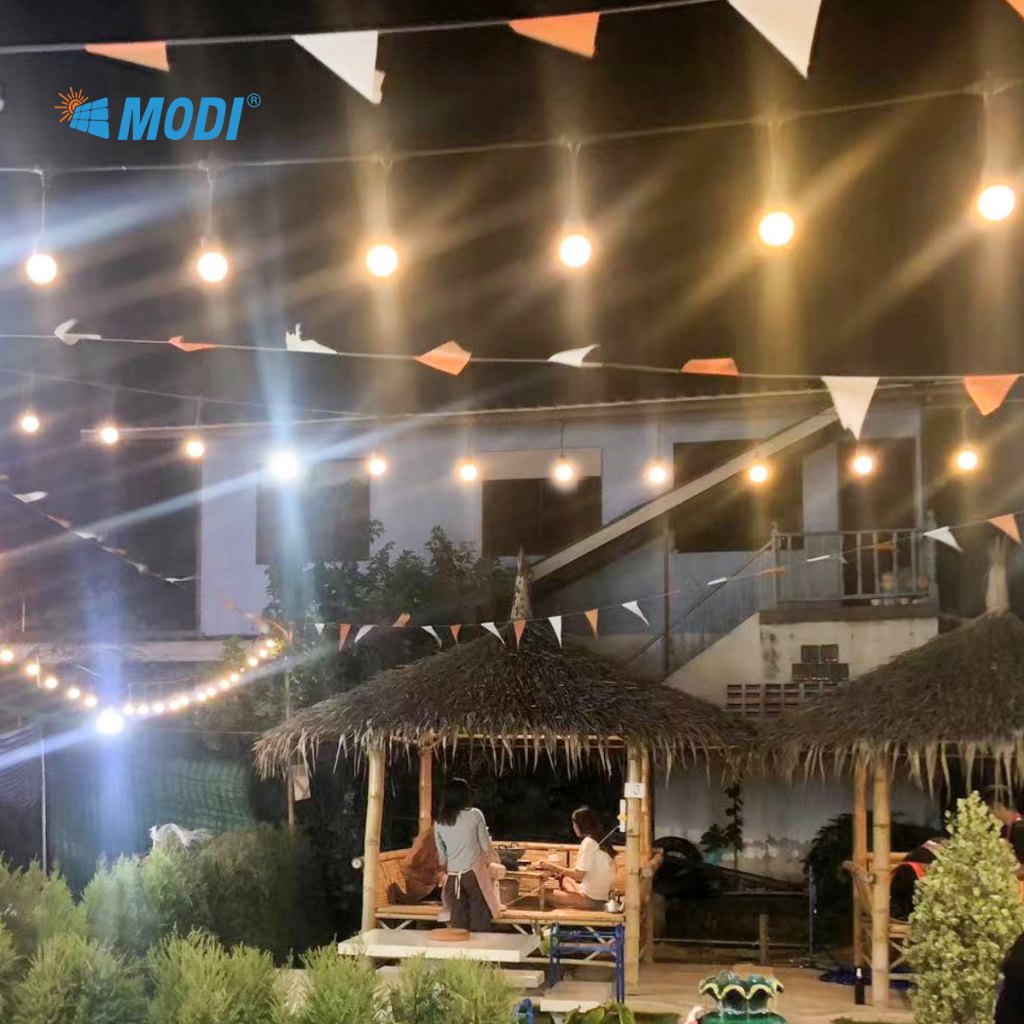 MODI ไฟห้อยระย้าโซล่าเซลล์ ยาว7M 10M 15M แสงเหลือง ไฟตกแต่งสวน ปีใหม่ คริสมาส ปาร์ตี้ solar light - รูปที่ 6