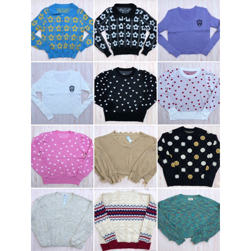 โล๊ะล้างสต็อค เสื้อแขนยาว ฮู้ทผ้าสำลี ไหมพรม คาดิแกน
