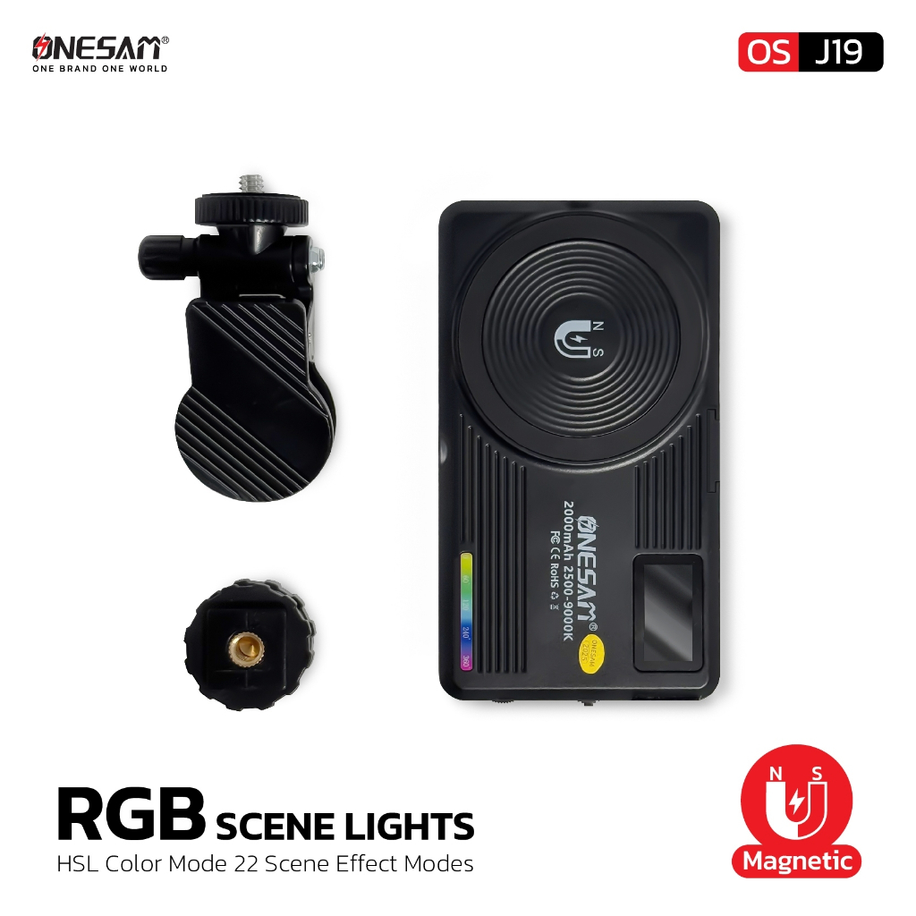 ไฟเสริมแบบพกพา ONESAM รุ่น OS-J19 RGB SCENE LIGHTS ของแท้ 100% รับประกัน 1 ปี