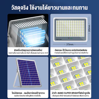 🔥รับประกัน10ปี🔥 ไฟโซล่าเซลล์ 22000W ไฟถนนโซล่าร์ LED Solar light IP67 กันน้ำ การควบคุมแสงระยะไกล เปิดอัตโนมัติเมื่อมืด