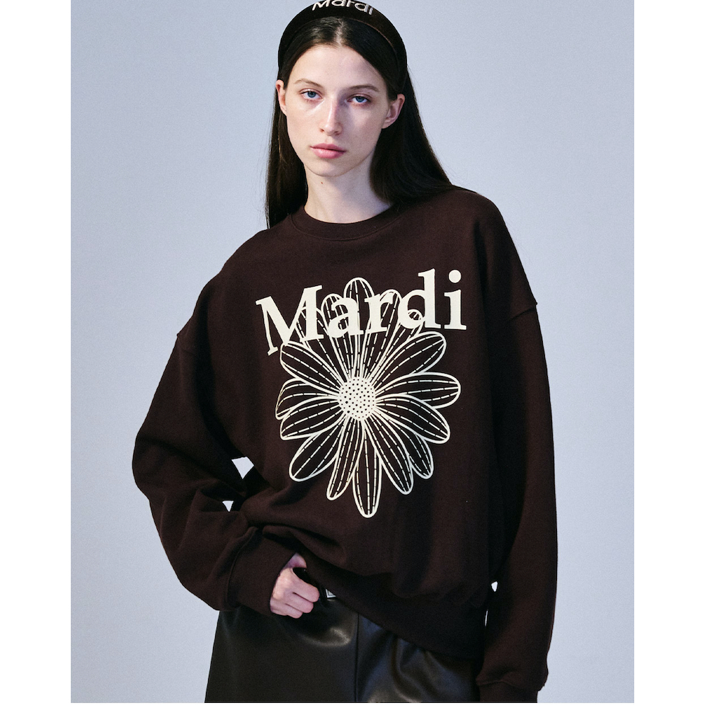 MARDI MERCREDI SWEATSHIRT FLOWERMARDI_BROWN CREAM