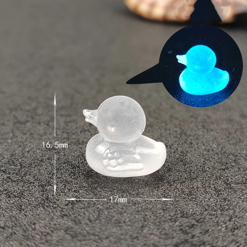 Mini Luminous ตุ๊กตาเป็ดน้อยเรซิ่น ของเล่นสุ่มตัวเลขตกแต่งบ้าน thumbnail 5