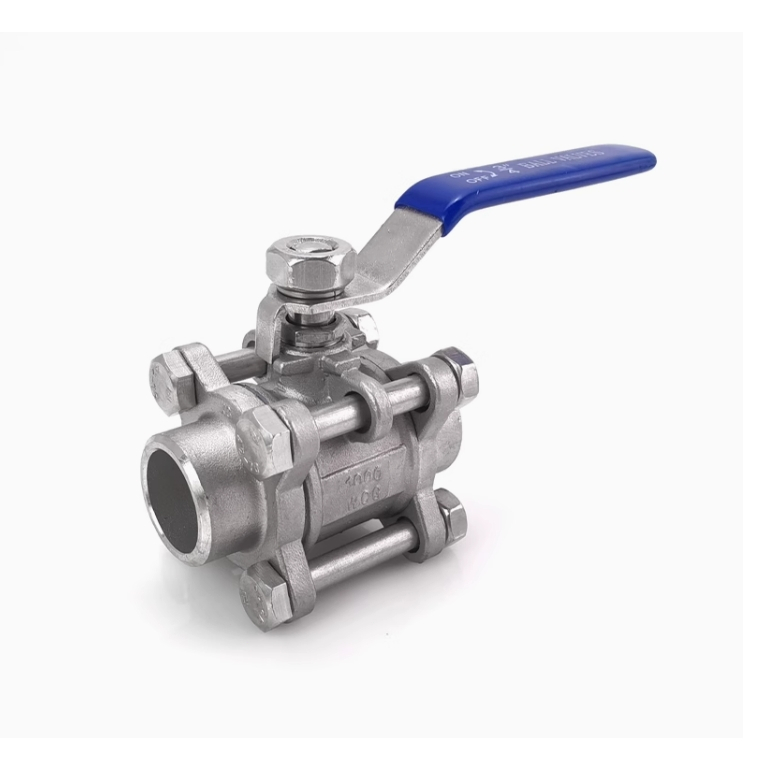 Q61F สามชิ้น 304 สแตนเลสสตีลบอลวาล์วด้ายภายในวาล์ว Q11F สามขั้นตอนเชื่อมรุ่น