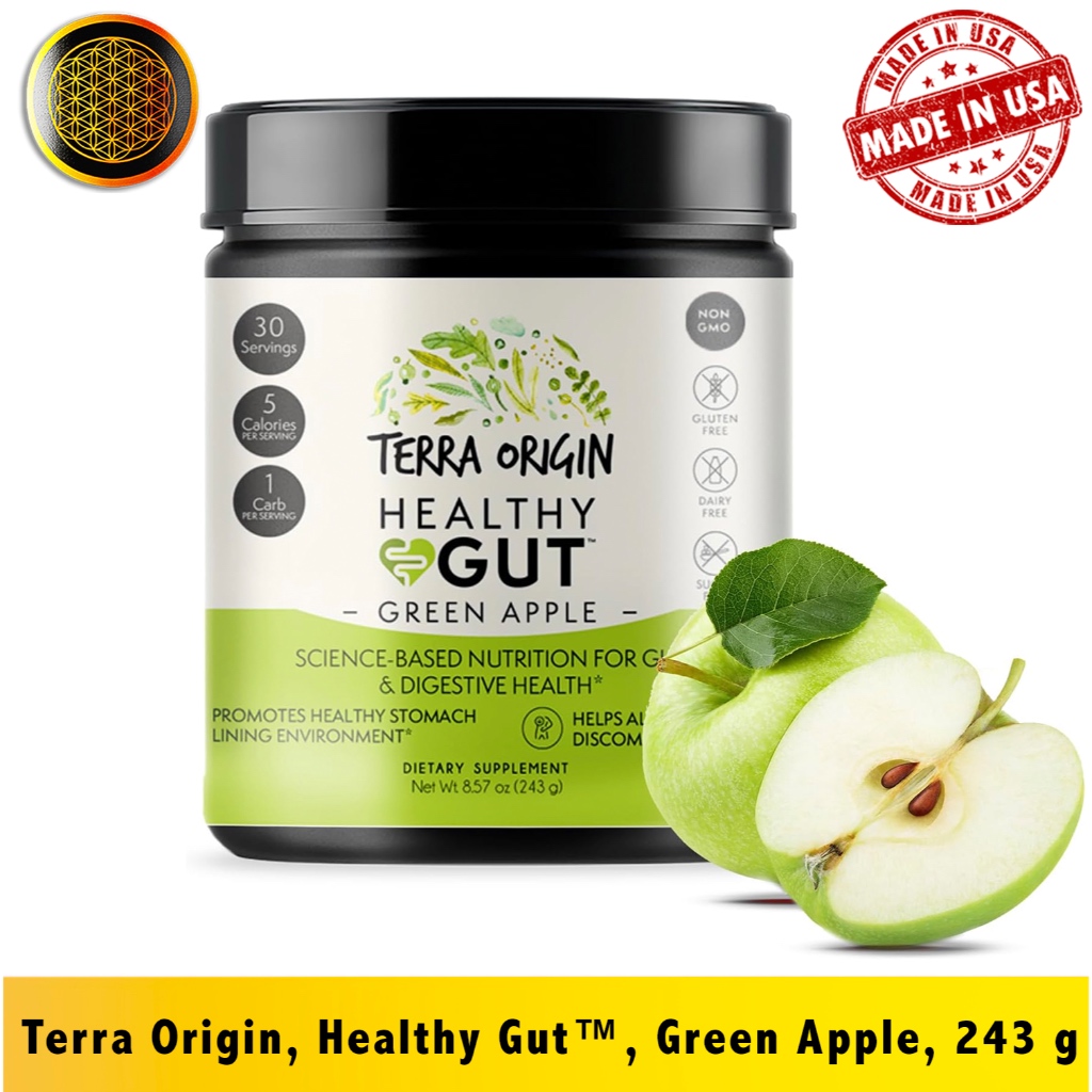 Terra Origin, Healthy Gut, Green Apple, 8.68 oz (246 g) - [EXP 09/2027]