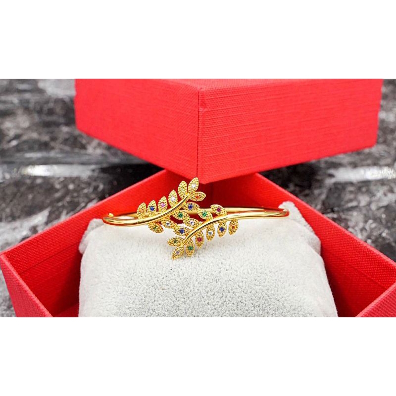 กำไลใบมะกอกนพเก้า24k.vip ไม่ลอก ไม่ดำ