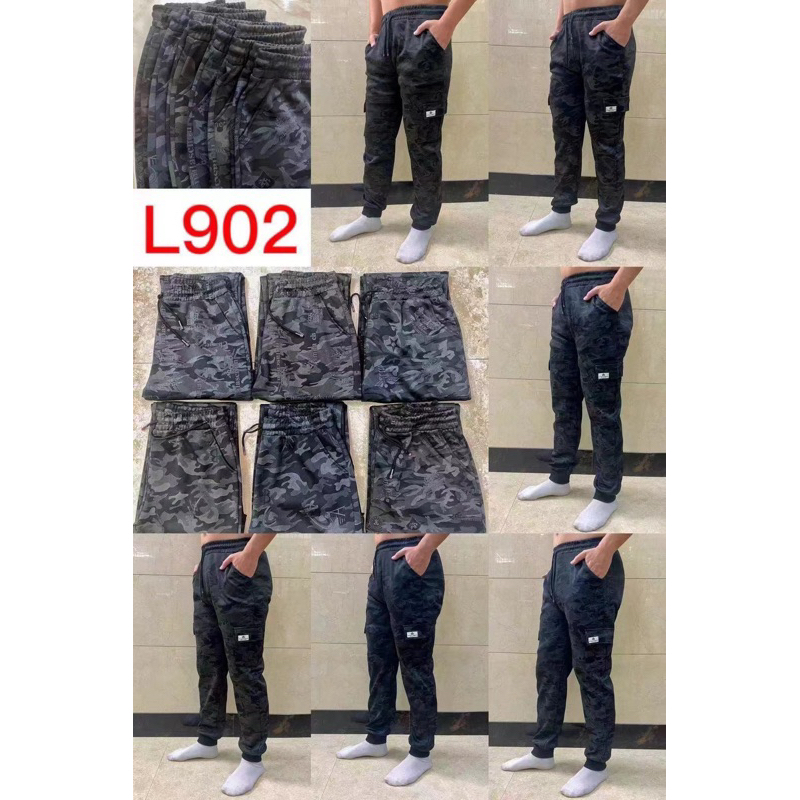 กางเกงทหาร ขายาว คาร์โก้ ฟรีไซส์ ขาจั๊ม-ขาปล่อย คละลาย