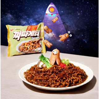 Chapagetti - ชาปาเก็ตตี้ nongshim (บะหมี่กึ่งสำเร็จรูป พร้อมซองเครื่องปรุงรสถั่วดำ)
