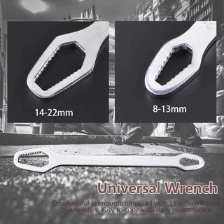 ประแจอเนกประสงค์ 8-22mm. บล็อคขันน๊อต 15in1 ปากตาย ครอบจักรวาล ประแจขันน๊อต หกเหลี่ยม ประแจข้าง ขันใต้อ่าง