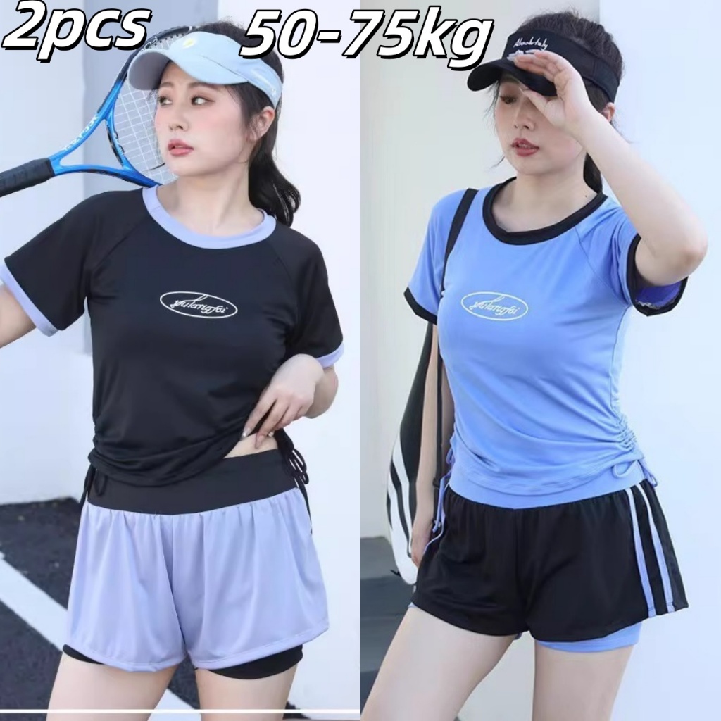 🔥45-70kg🔥ชุดว่ายน้ําสาวอวบ ทูพีช ชุดว่ายน้ำคนอ้วน  กางเกงนิรภัยที่สวมใส่สบาย มีเชือกผูก เป็นยางยืด ใส่สบาย