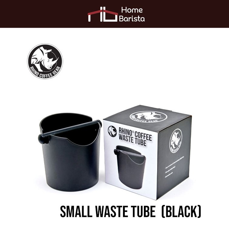 Rhinowares Tube - Waste Tube Round Knockbox (ตั้งโต๊ะทรงกลม) Black