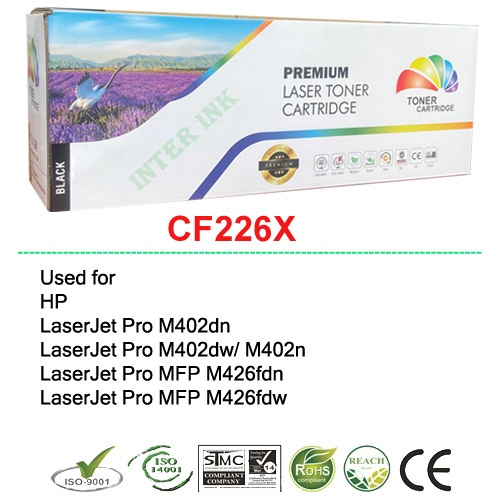 หมึกเลเซอร์ LaserJet Pro M402dn / M402dw / M402n (CF226X) 9K สีดำ Full Color