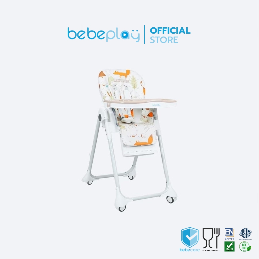 Bebeplay เก้าอี้เด็กหัดนั่ง (Colorful) เบาะหนัง PU ถอดซักได้ ปรับสูงได้ 8 ระดับ