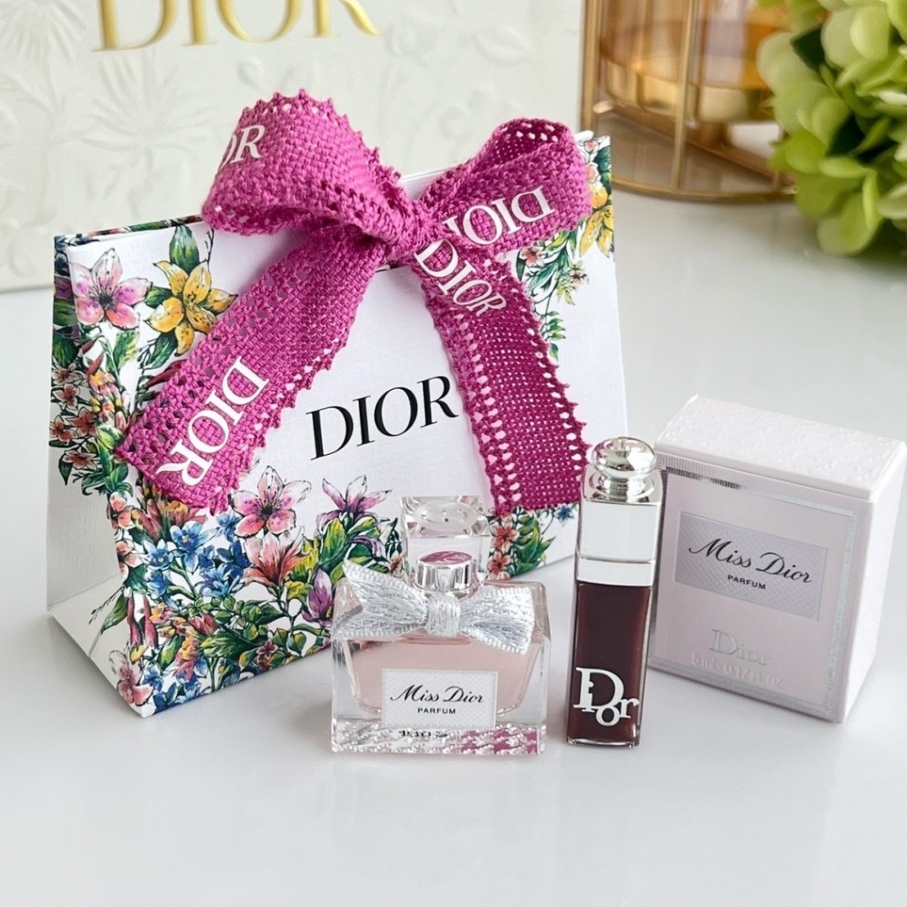 Miss Dior Parfum & Lip Gloss Miniature Set + ถุง Limited จิ๋ว