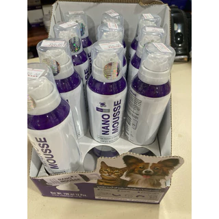 Nano Mousse แชมพูอาบแห้ง มูสอาบน้ำแห้ง สูตรไม่ต้องล้างน้ำ ลดกลิ่นตัว สำหรับสุนัข แมว กระต่าย