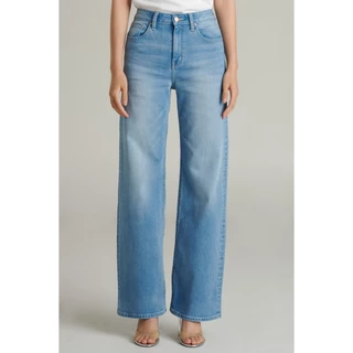 Mc jeans กางเกงยีนส์ผู้หญิง ขากว้าง ทรงไวด์เลค (Wide Leg) สียีนส์ฟอกอ่อน MFWZ223
