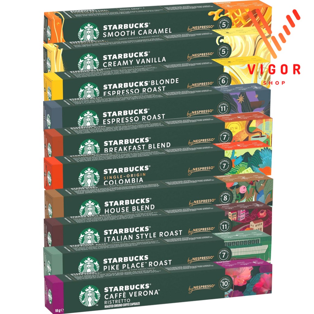 ☕☕ Starbucks Nespresso Capsule กาแฟแคปซูล สตาร์บัคส์ (10แคปซูล/กล่อง) พร้อมส่ง!!