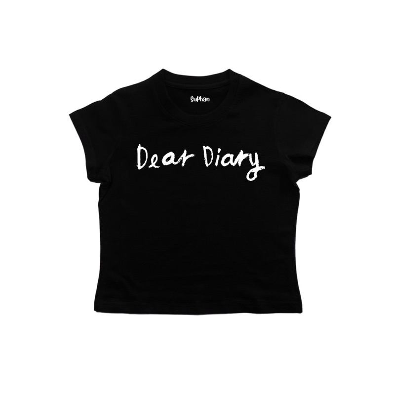 chicchi.cshop | เสื้อยืดbaby tee ลายdear diary พร้อมส่ง น่ารักมาก ใส่สบายสุดๆ