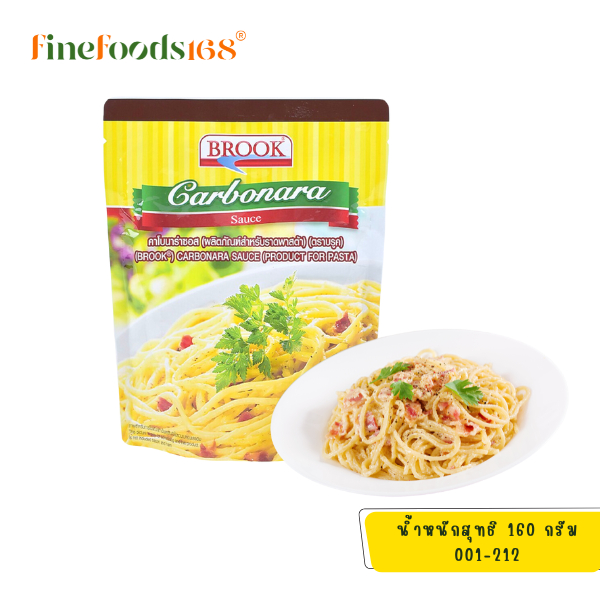 (ตะกร้านี้ เอาไว้ทำเเถม) บรูค คาโบนาร่า พาสต้า ซอส (ซอสพาสต้า) 160 กรัม Brook Carbonara Pasta Sauce 160 g.