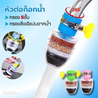 หัวต่อก๊อกน้ำ(หินชั้นกรอง6ชั้น)หมุนได้360° กันน้ำกระเด็น หัวกรองก๊อกน้ำ