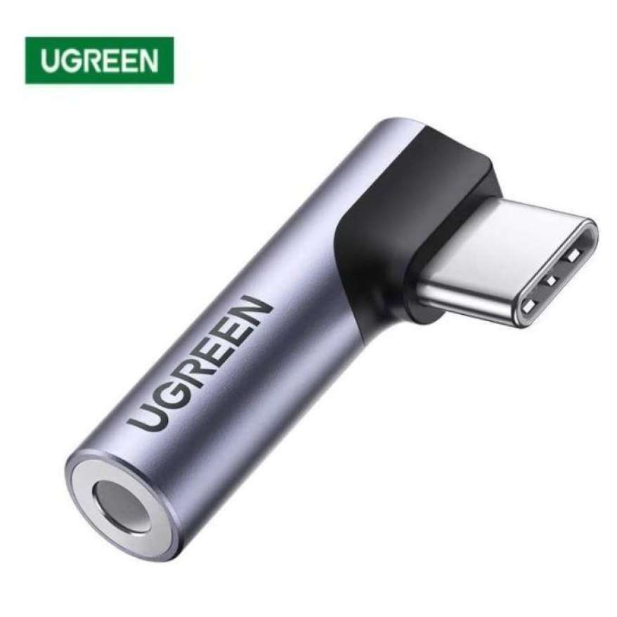 UGREEN รุ่น 80384 USB C to 3.5mm Adapter Headphone Jack Angled Type C Aux Female Car Stereo Audio Earphone Adaptor