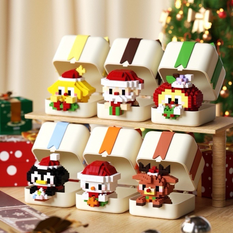 พร้อมส่งในไทย ตัวต่อนาโน Size M Building Block : Animal Gift Serprise christmas version