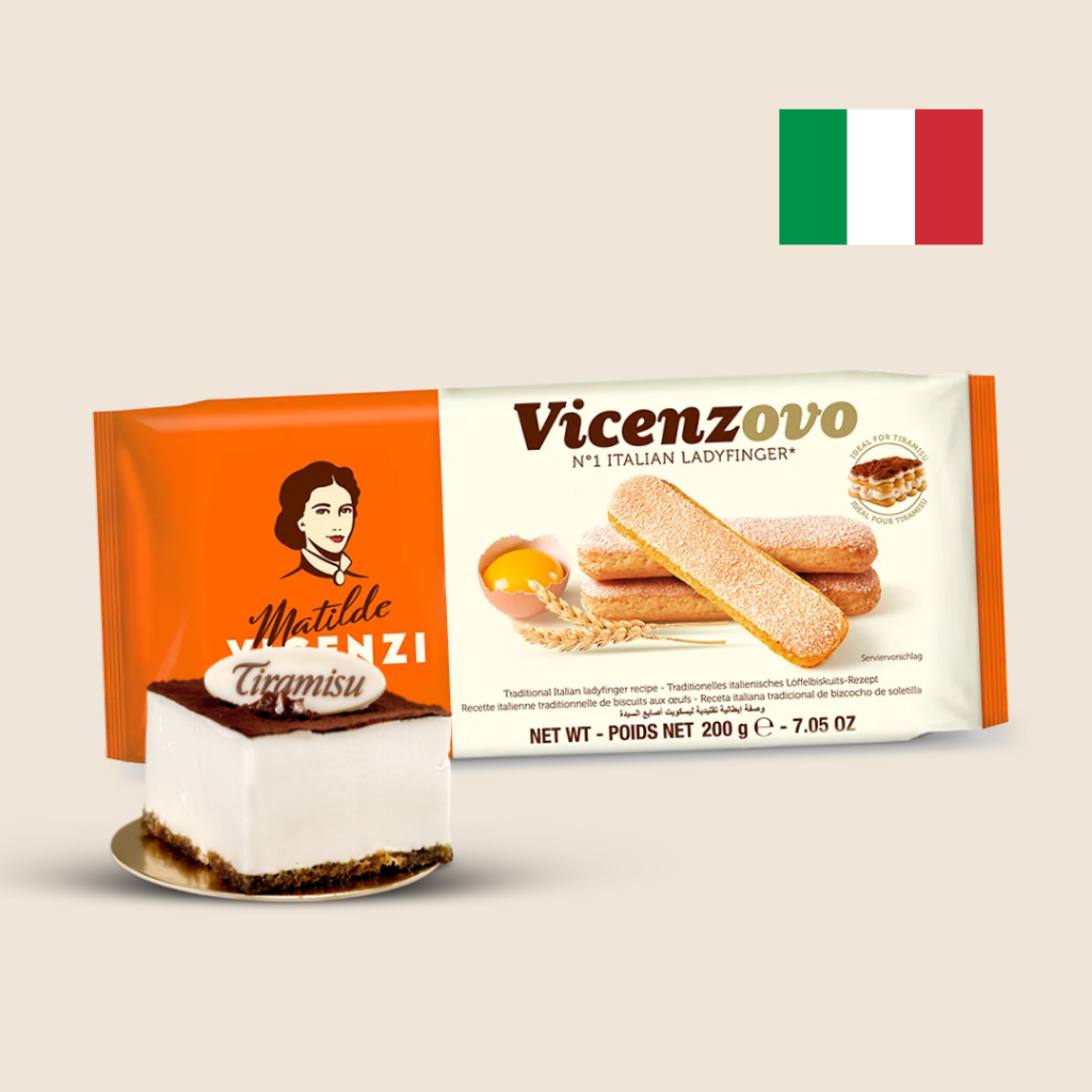 Lago&Vicenzi Ladyfingers ขนมปัง บิสกิต เลดี้ฟิงเกอร์ 200 กรัม สูตรดั้งเดิมจากอิตาลี ทำทีรามิสุ เค้ก