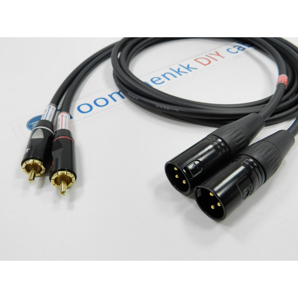 สายสัญญาณเสียงรุ่นกลาง Canare L-4E6S  Rca to XLR Male (สองเส้นคู่)