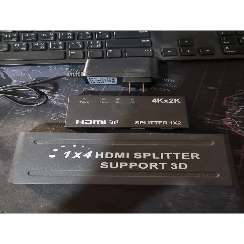 HDMI Splitter 1 In 4 Out HDMI และ 1 In 2 Out Video Audio Converter Support 4kx2k 3D