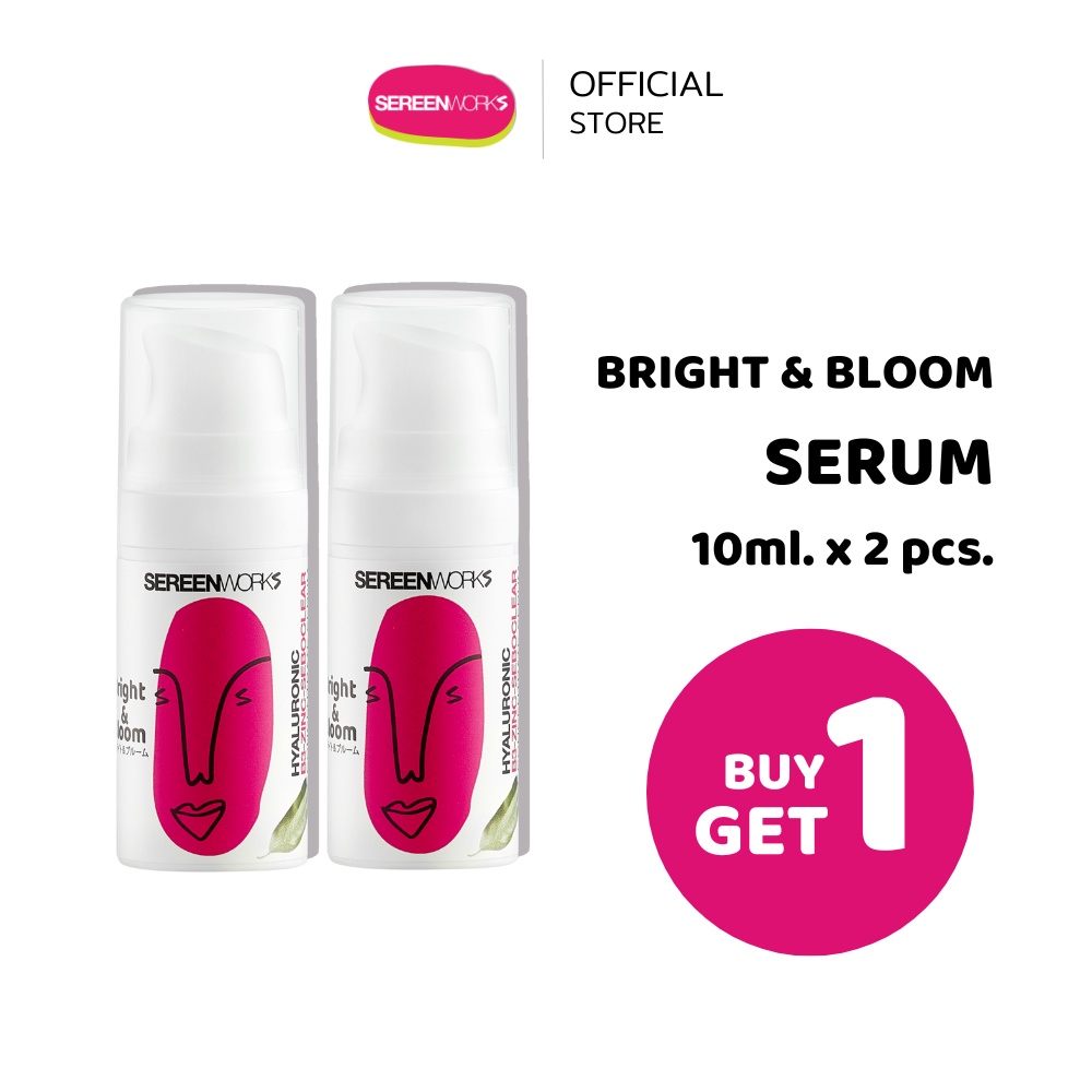[ซื้อ 1 แถม 1] Sereenworks Bright&Bloom Serum 10ml. เซรั่มลดสิว คุมมัน รอยดำรอยแดงจากสิว
