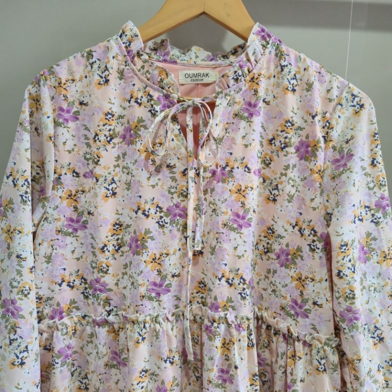 ชุดเดรสคลุมท้อง oumrak อุ้มรัก มือสองสภาพดี