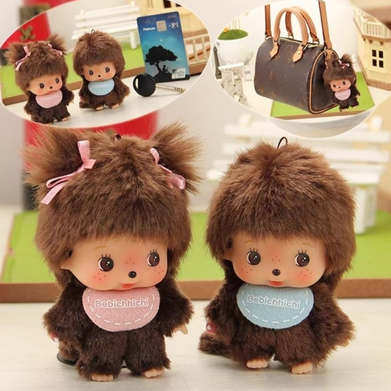 พร้อมส่งจากไทย!!! Monchhichi ม่อนชิชิ พวงกุญแจม่อนชิชิ ตุ๊กตางานลิขสิทธิ์แท้