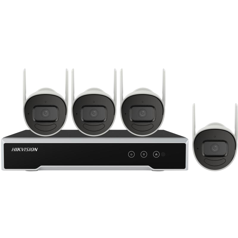 HIKVISION ชุดกล้องวงจรปิดไร้สาย 4CH H.265 Built-in mic อัดเสียงได้ กลางคืนภาพเป็นสี จับเคลื่อนไหว แถมอุปกรณ์ติดตั้ง
