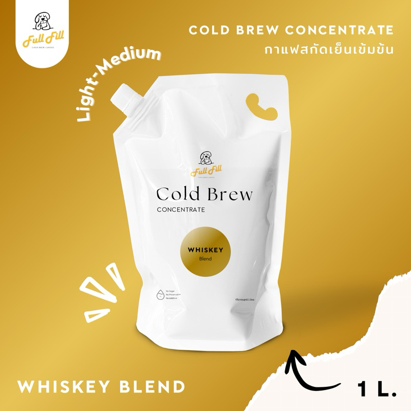 FullFill Whiskey Blend กาแฟสกัดเย็นเข้มข้น 1 ลิตร Cold Brew Concentrate 1 L.