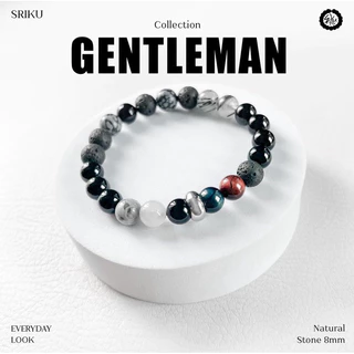 [SRIKU] - กำไลหินมงคล - GENTLEMAN เสริมความมงคลครบเครื่อง ของขวัญให้แฟน หินแท้💯 ขนาด 8 มิล