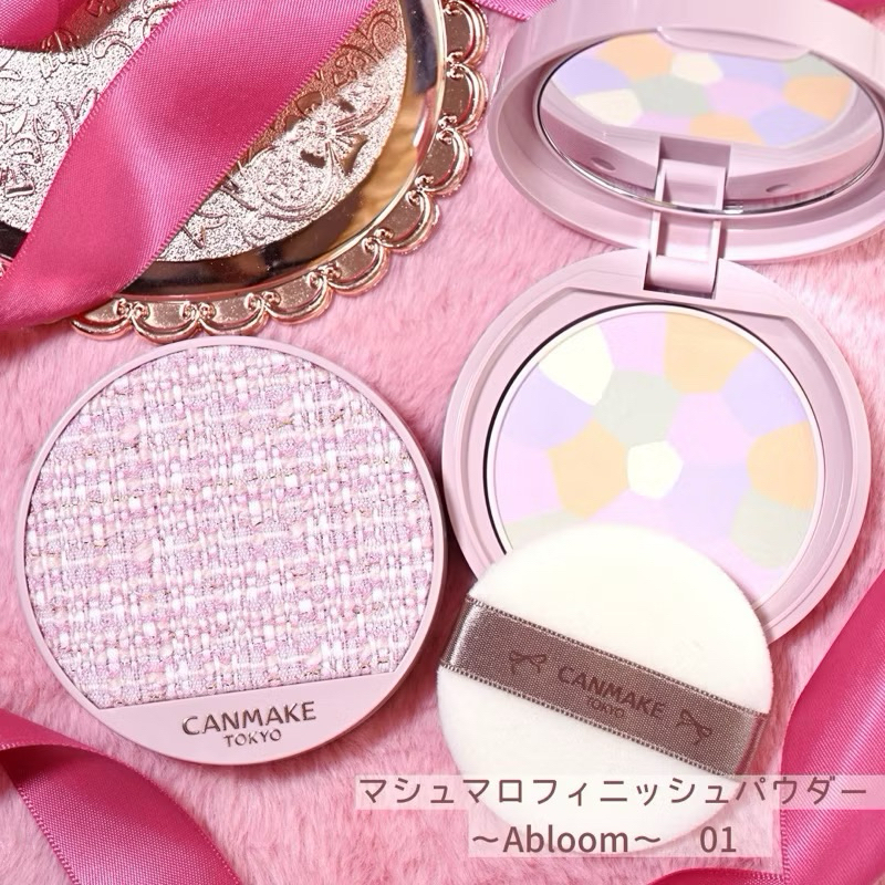พร้อมส่ง CANMAKE Marshmallow Finish Powder Abloom แพ็คเกจผ้าทวีตลิมิเต็ด
