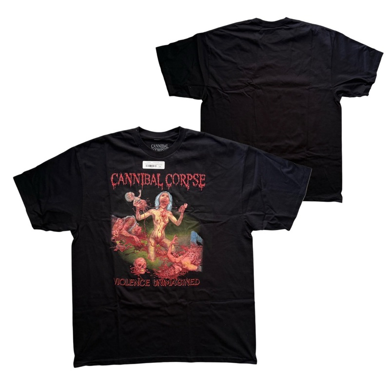 เสื้อวง CANNIBAL CORPSE T-SHIRT ลาย VIOLENCE UNIMAGINED UNCENSORED ลิขสิทธิ์ของแท้นำเข้า