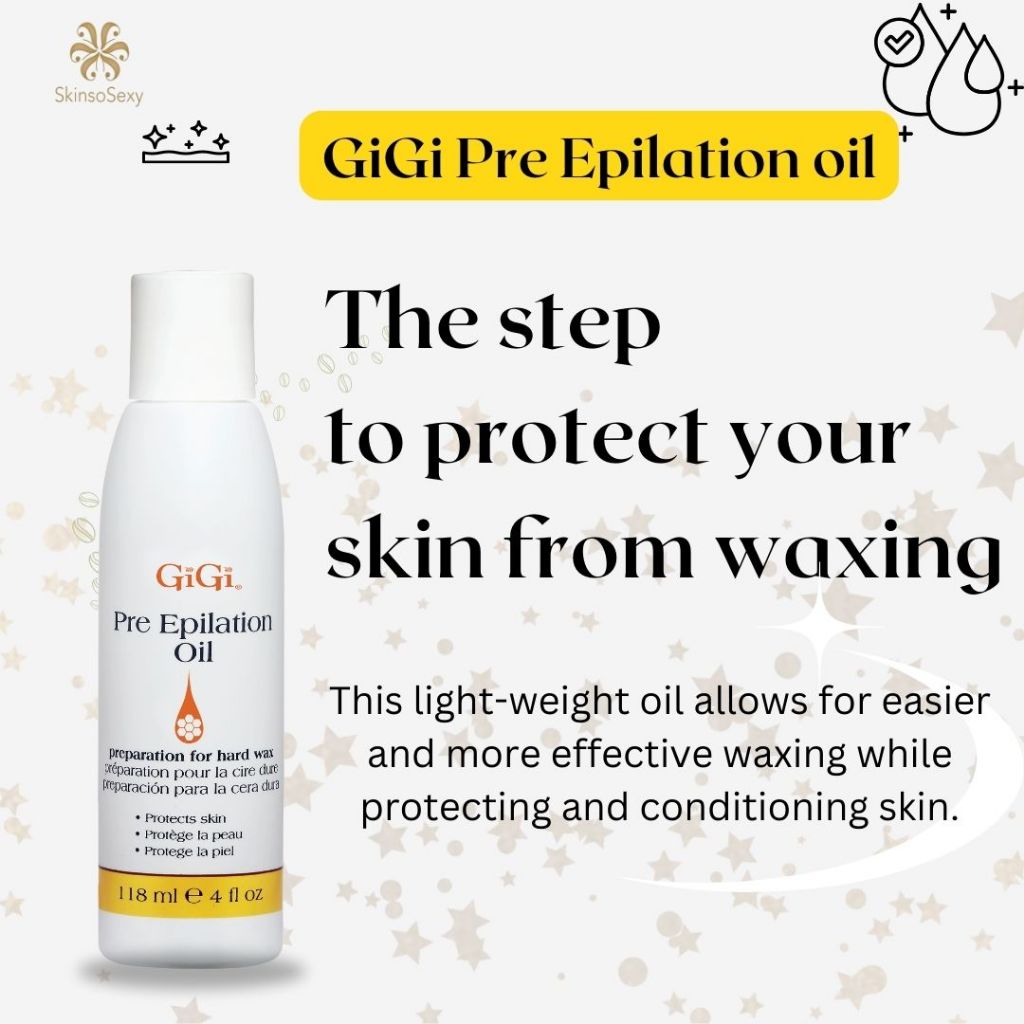 GiGi Pre Epilation Oil / น้ำมันลดแรงกระชากระหว่างการแว็กซ์ / Pre-Wax Treatment 4 oz / GiGi0901