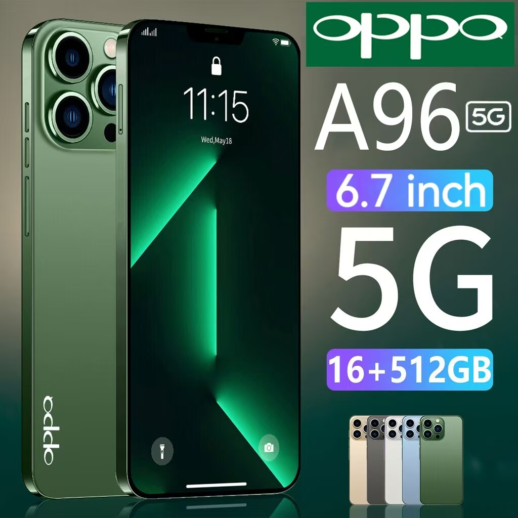 OPPO A96 Android 5Gโทรศัพท์มือถือของจีน 6.7นิ้ว รองรับ2ซิม ศัพท์สมา 16+512GB 7800mAh ศัพท์ถูกๆ เกม รับประกันร้าน 1 ปีCOD