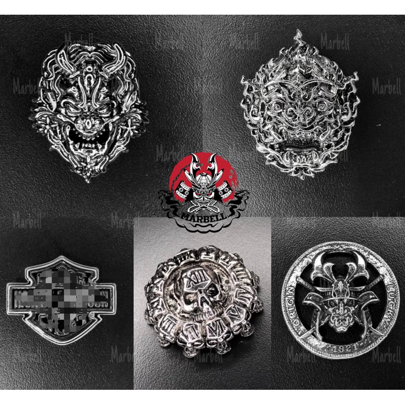 สีเงิน Marbell เหรียญติดกระเป๋า หัวกระดุม ฝากระดุม  เหรียญติดกระเป๋า ใช้แต่ง กระเป๋าสตางค์ หนังแท้