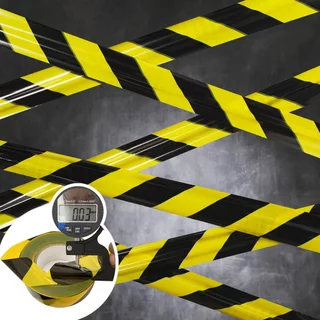 ยูโรเทป เทปตกแต่งฮาโลวีน เทป CAUTION แถบแยกสีแดงและสีขาว แถบแยกสีเหลืองดำ เทปพลาสติกเตือนภัย