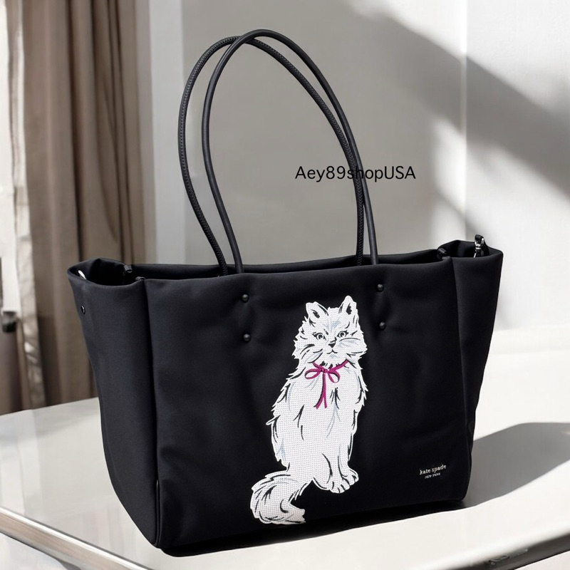 Kate Spade Whiskers Crystal Embellished Large Tote KI565 (งานShop)